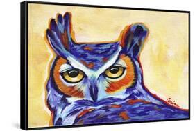 Blue Owl-Corina St. Martin-Framed Stretched Canvas