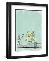 Blue Owl-Michael Murdock-Framed Giclee Print