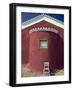 Blue Painted Chair Outside Traditional Painted Church, Spetse, Greek Islands, Greece, Europe-Lee Frost-Framed Photographic Print