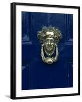 Blue Painted Door and Knocker in the Centre of the City of Dublin, Eire, Europe-Gavin Hellier-Framed Photographic Print