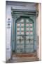 Blue-painted door, Jojawar, Rajasthan, India.-Inger Hogstrom-Mounted Photographic Print