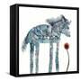 Blue Painted Pony-Wyanne-Framed Stretched Canvas