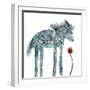 Blue Painted Pony-Wyanne-Framed Giclee Print