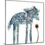 Blue Painted Pony-Wyanne-Mounted Giclee Print