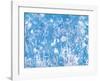 Blue Painted Texture Background with White Floral and butterflies-Bee Sturgis-Framed Giclee Print