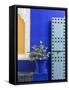 Blue Paintwork, Jardin Majorelle, Owned by Yves St. Laurent, Marrakech, Morocco-Stephen Studd-Framed Stretched Canvas