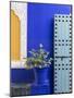 Blue Paintwork, Jardin Majorelle, Owned by Yves St. Laurent, Marrakech, Morocco-Stephen Studd-Mounted Photographic Print