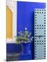Blue Paintwork, Jardin Majorelle, Owned by Yves St. Laurent, Marrakech, Morocco-Stephen Studd-Mounted Photographic Print