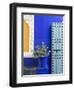 Blue Paintwork, Jardin Majorelle, Owned by Yves St. Laurent, Marrakech, Morocco-Stephen Studd-Framed Premium Photographic Print