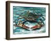 Blue Palette Crab II-Carolee Vitaletti-Framed Art Print