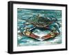 Blue Palette Crab II-Carolee Vitaletti-Framed Art Print