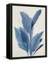 Blue Palm Leaves I-Aria K-Framed Stretched Canvas