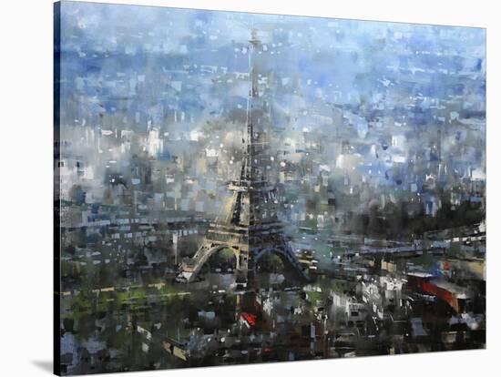 Blue Paris-Mark Lague-Stretched Canvas