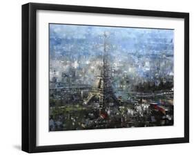 Blue Paris-Mark Lague-Framed Art Print