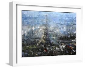 Blue Paris-Mark Lague-Framed Art Print