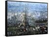 Blue Paris-Mark Lague-Framed Stretched Canvas