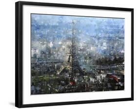 Blue Paris-Mark Lague-Framed Art Print