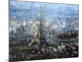 Blue Paris-Mark Lague-Mounted Art Print