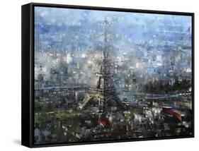 Blue Paris-Mark Lague-Framed Stretched Canvas