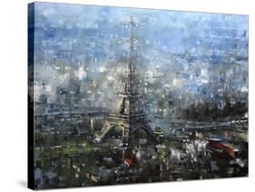 Blue Paris-Mark Lague-Stretched Canvas