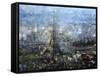 Blue Paris-Mark Lague-Framed Stretched Canvas