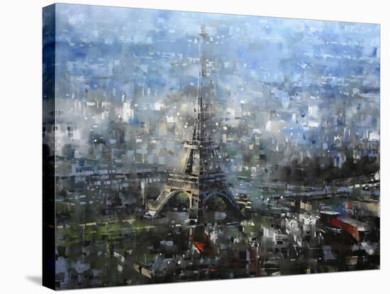 Blue Paris-Mark Lague-Stretched Canvas