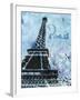 Blue Paris-LuAnn Roberto-Framed Art Print