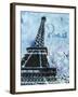 Blue Paris-LuAnn Roberto-Framed Art Print