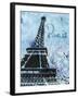 Blue Paris-LuAnn Roberto-Framed Art Print