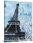 Blue Paris-LuAnn Roberto-Stretched Canvas