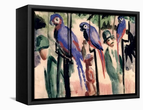 Blue Parrots-Auguste Macke-Framed Stretched Canvas