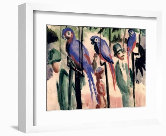 Blue Parrots-Auguste Macke-Framed Giclee Print