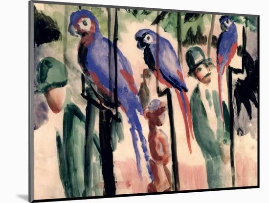 Blue Parrots-Auguste Macke-Mounted Giclee Print