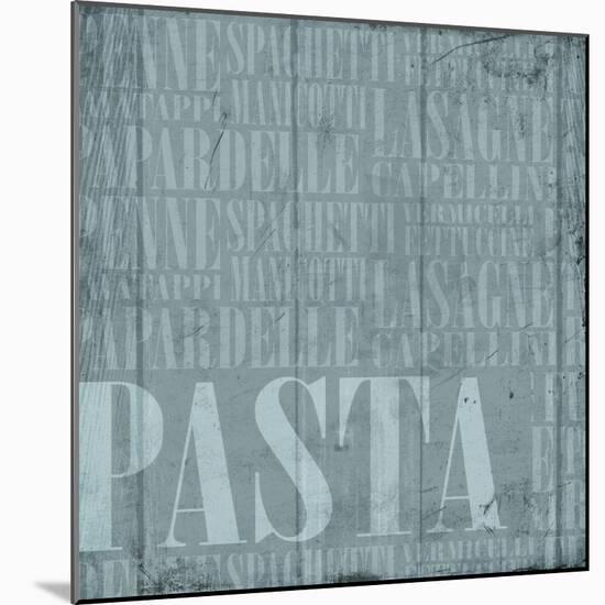 Blue Pasta-Jace Grey-Mounted Art Print