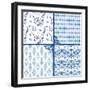 Blue Patterns-Irina Trzaskos Studio-Framed Giclee Print