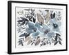 Blue & Paynes Blooms I-Jennifer Goldberger-Framed Art Print