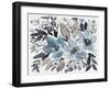 Blue & Paynes Blooms I-Jennifer Goldberger-Framed Art Print