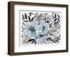 Blue & Paynes Blooms II-Jennifer Goldberger-Framed Art Print