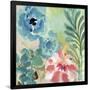 Blue Peach Floral I-Gayle Kabaker-Framed Giclee Print