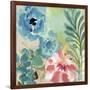 Blue Peach Floral I-Gayle Kabaker-Framed Giclee Print