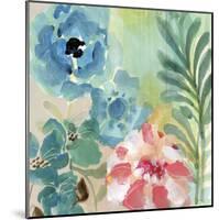 Blue Peach Floral I-Gayle Kabaker-Mounted Giclee Print