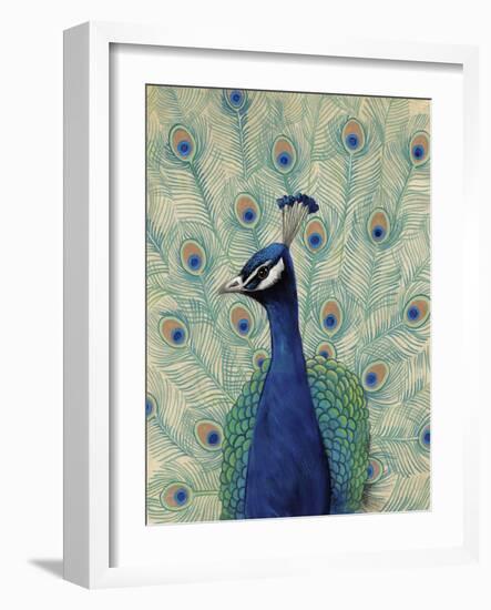 Blue Peacock II-null-Framed Art Print