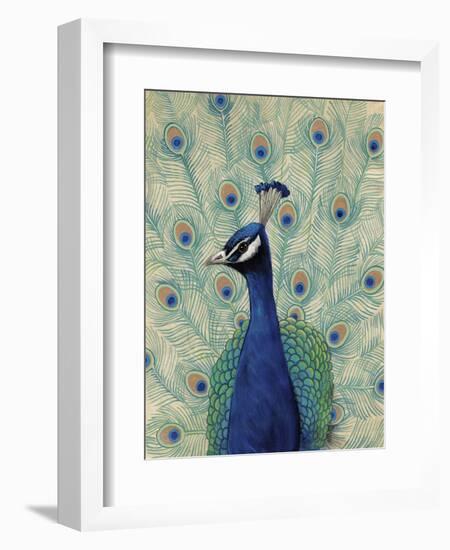 Blue Peacock II-null-Framed Art Print