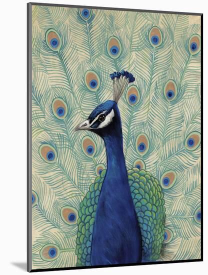 Blue Peacock II-null-Mounted Art Print