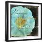 Blue Peony Dark-null-Framed Giclee Print