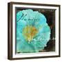 Blue Peony Dark-null-Framed Giclee Print