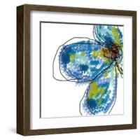 Blue Petals-Jan Weiss-Framed Art Print