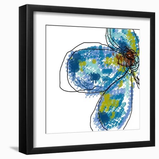 Blue Petals-Jan Weiss-Framed Art Print