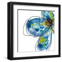 Blue Petals-Jan Weiss-Framed Art Print