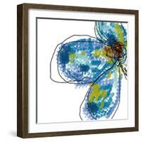 Blue Petals-Jan Weiss-Framed Art Print